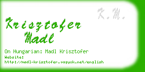 krisztofer madl business card